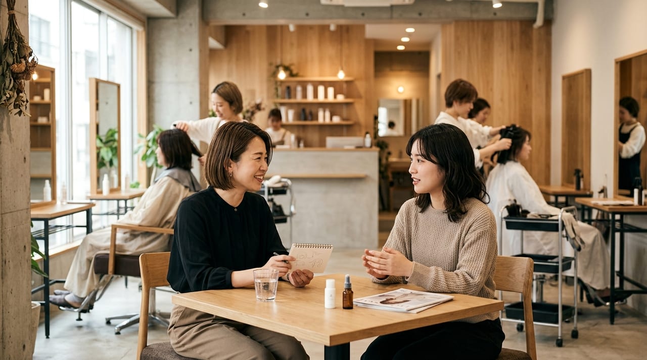 サロン来店時の髪悩み相談 プロ美容師に伝えるコツ＆カウンセリング活用法 のメインビジュアル