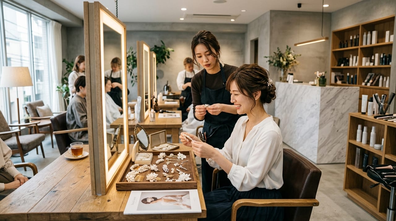 ブライダル・披露宴のヘアアクセサリー選びとスタイルのコーディネートガイド のメインビジュアル
