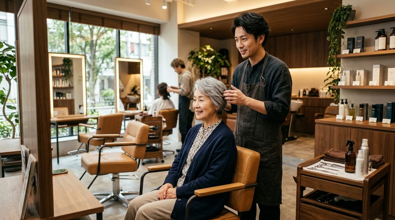 敬老の日のヘアギフトガイド｜祖父母・親に贈る美容室プレゼントの選び方 のメインビジュアル