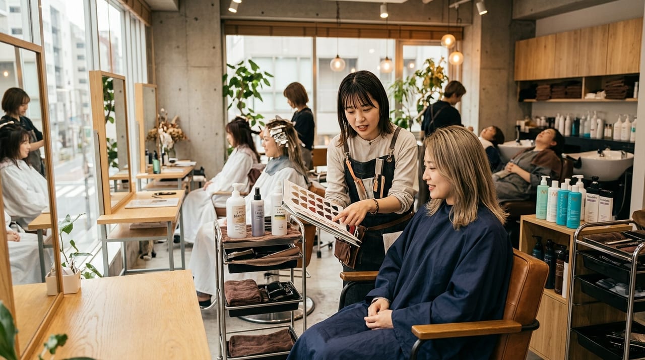ヘアカラーと肌トーンの相性ガイド｜イエベ・ブルべ別に似合う色とサロンでの伝え方 のメインビジュアル
