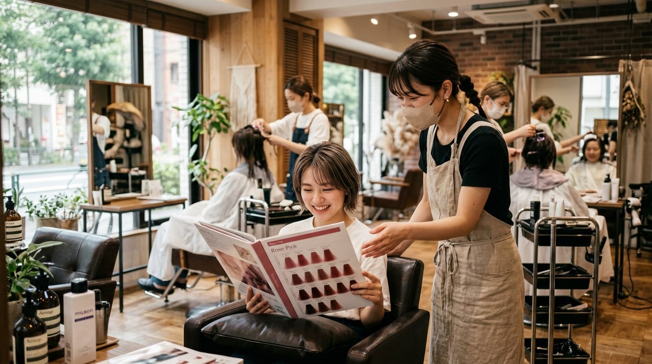 夏の汗でヘアカラーが早く落ちる原因と色持ちを延ばす対策｜美容師が教える夏カラーケア のメインビジュアル
