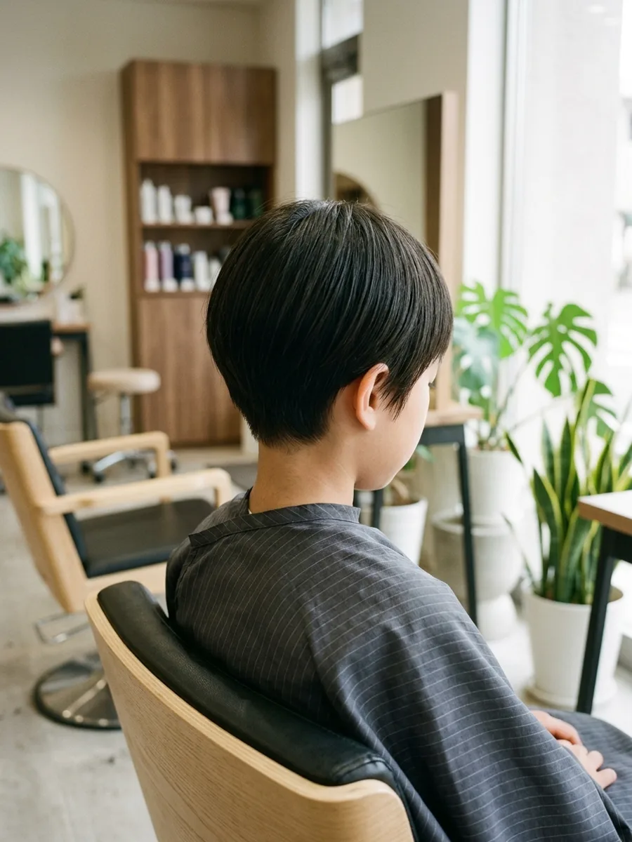 名取 コスタヘアー キッズかわいいショートヘア - 後ろ姿