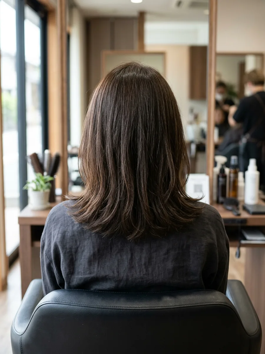 多賀城 コスタヘアー ナチュラルグレイミディアム - 後ろ姿