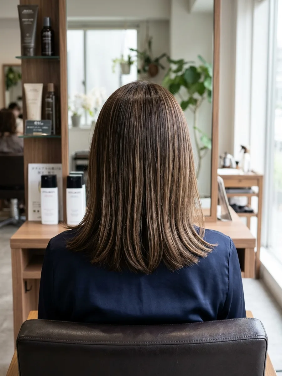 名取 コスタヘアー トレンドミディアムカラー - 後ろ姿