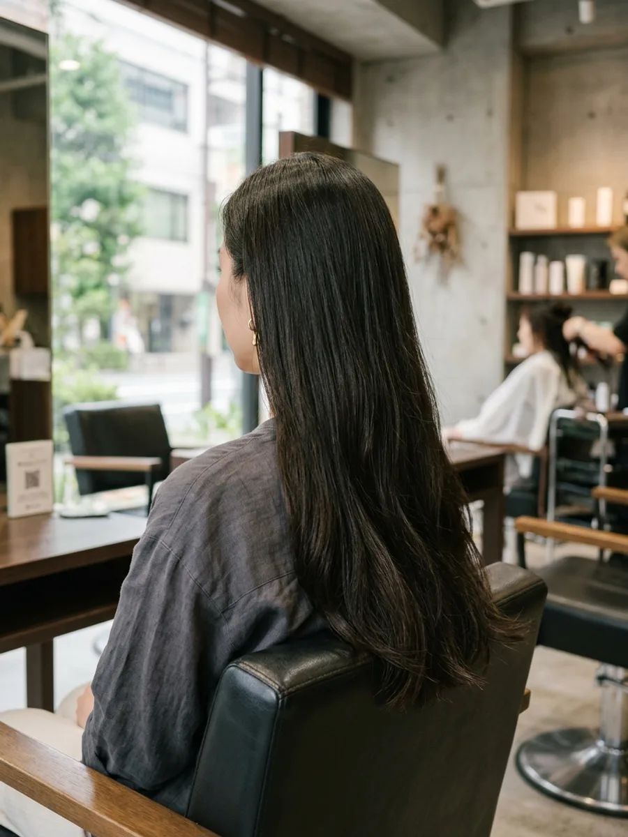 名取 コスタヘアー ふんわりナチュラルロング - 後ろ姿