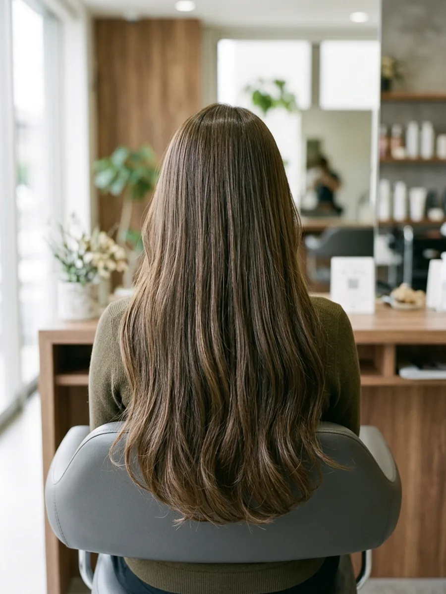 多賀城 コスタヘアー 艶めくエイジングカラーロング - 後ろ姿