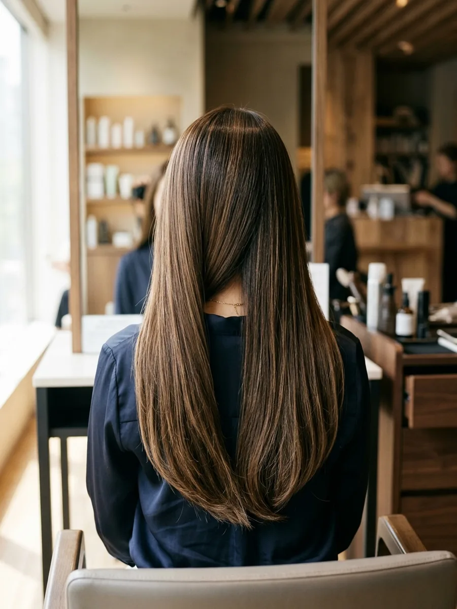名取 コスタヘアー ツヤカラーフェミニンロング - 後ろ姿
