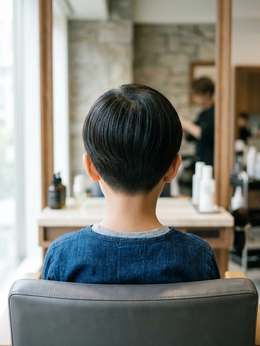 名取 コスタヘアー キッズナチュラルショート - 後ろ姿