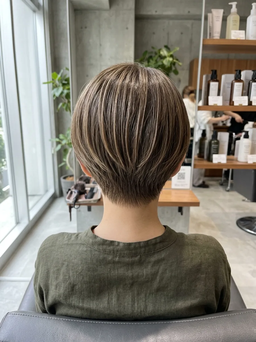 多賀城 コスタヘアー 大人のエイジングカラーショート - 後ろ姿