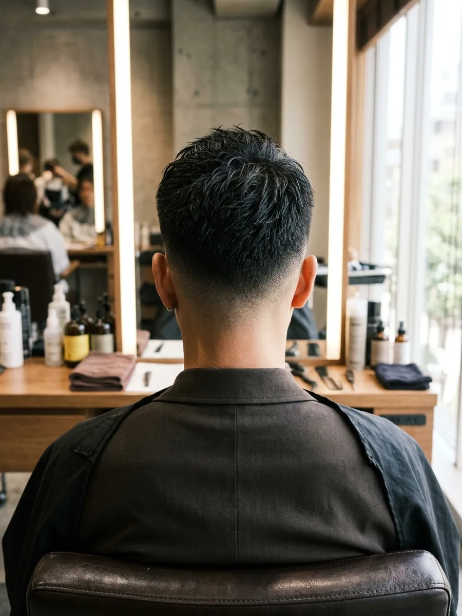 多賀城 コスタヘアー 大人メンズショート - 後ろ姿