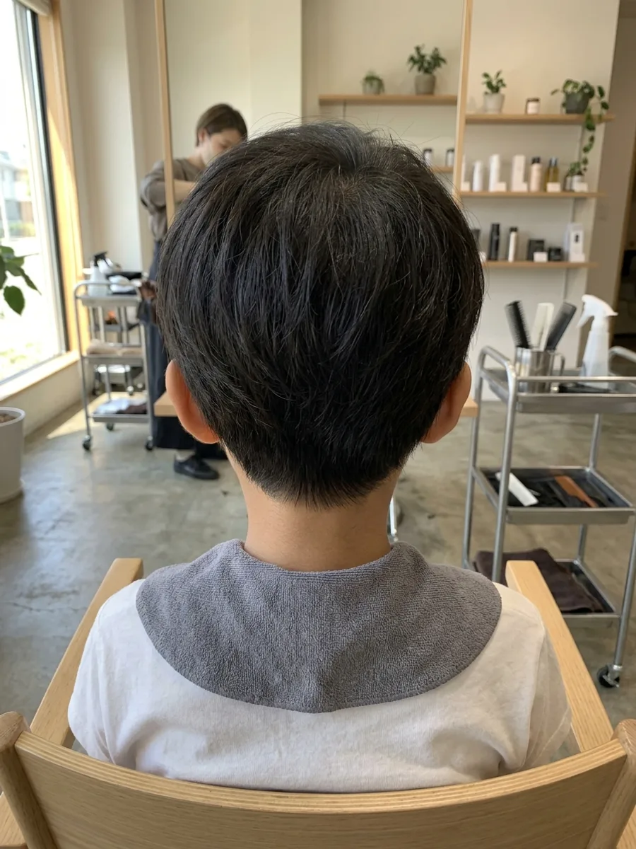 名取 コスタヘアー キッズナチュラルショート - 後ろ姿