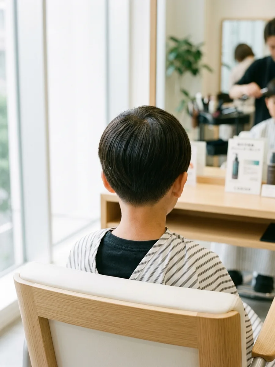 名取 コスタヘアー キッズかわいいショートヘア - 後ろ姿