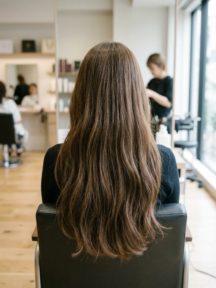 多賀城 コスタヘアー 大人グレイカラーロング - 後ろ姿