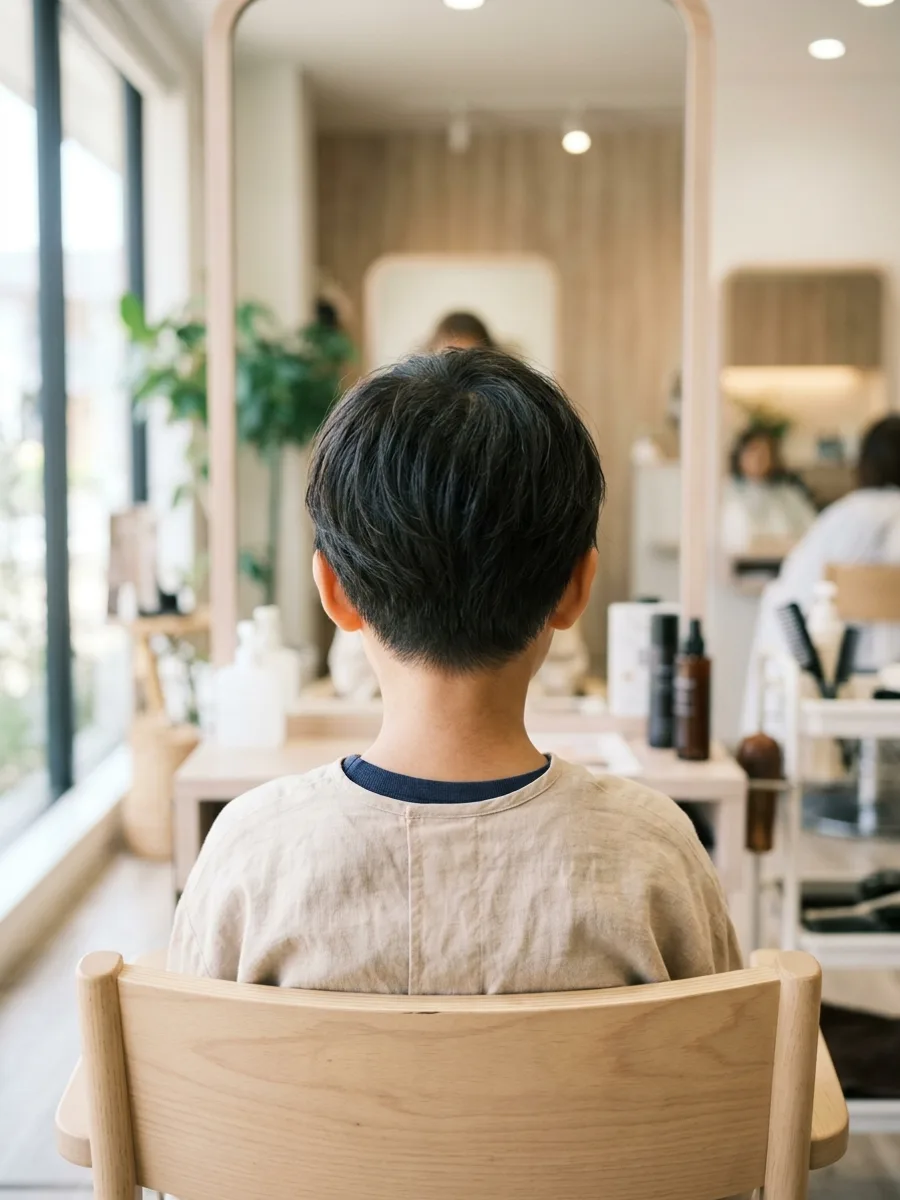 名取 コスタヘアー キッズかわいいショートヘア - 後ろ姿