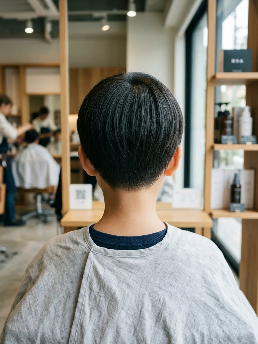 名取 コスタヘアー キッズナチュラルショート - 後ろ姿