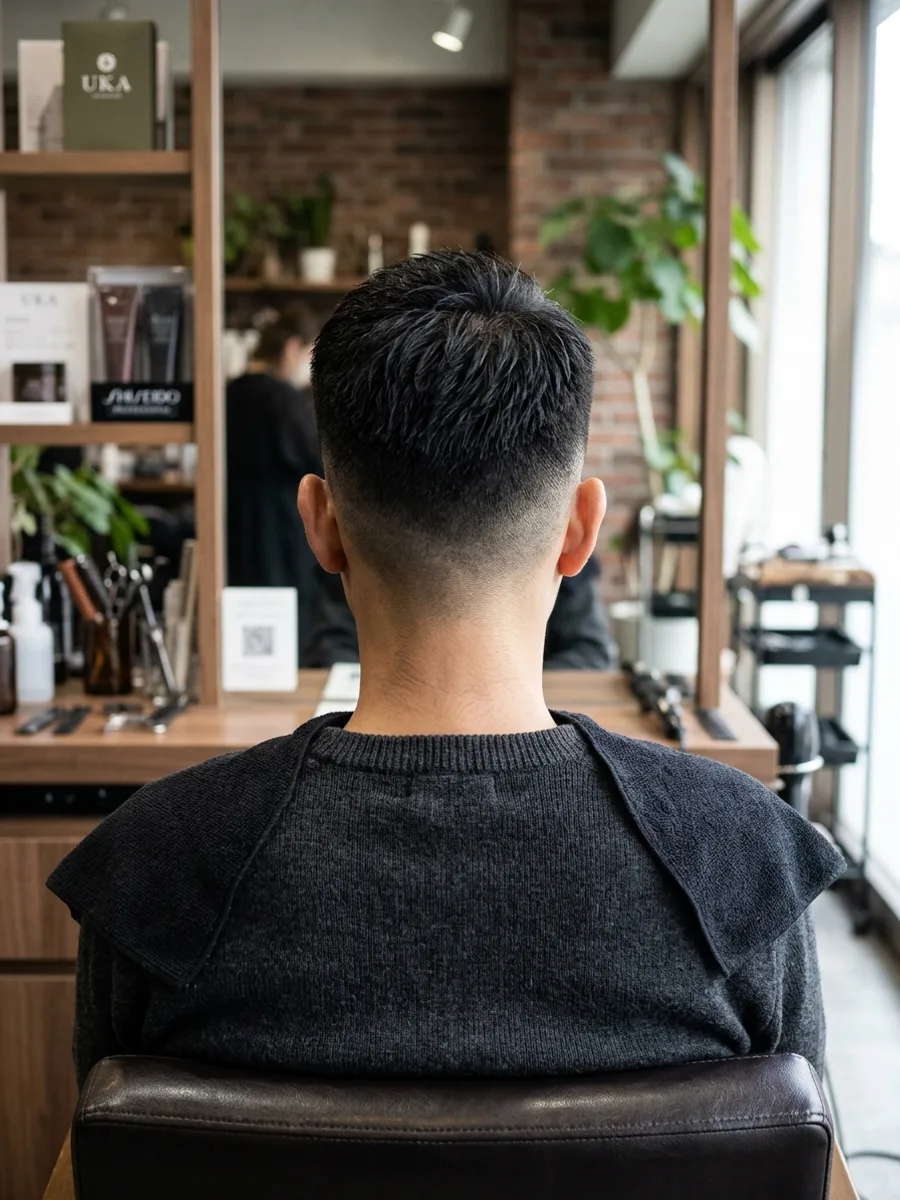 多賀城 コスタヘアー 丸みショート｜大人ナチュラルメンズ - 後ろ姿
