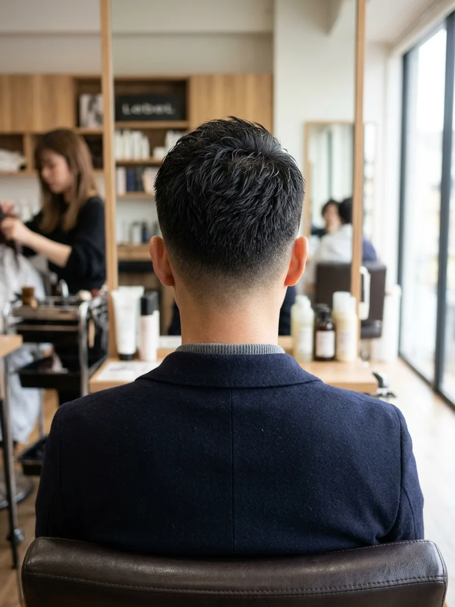 多賀城 コスタヘアー 大人ナチュラルショート - 後ろ姿