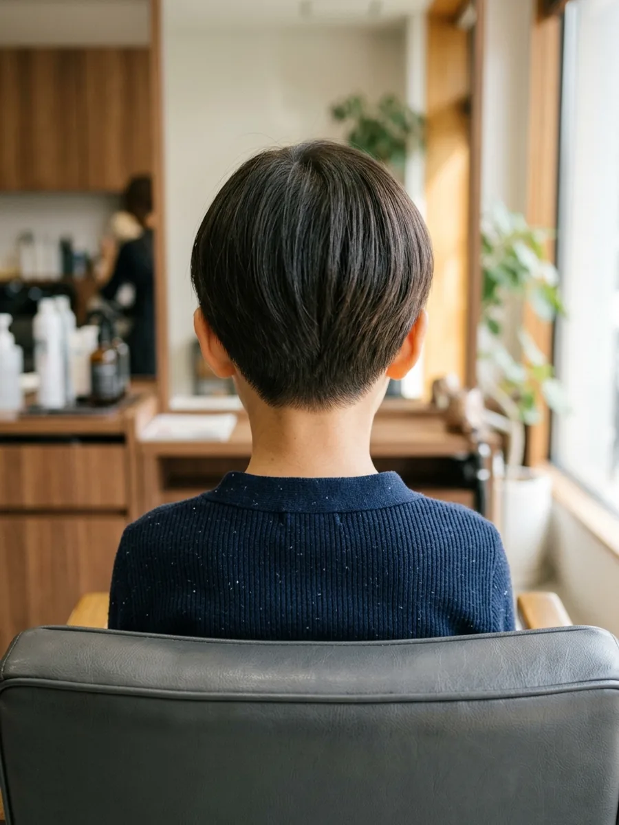 名取 コスタヘアー キッズナチュラルショート - 後ろ姿