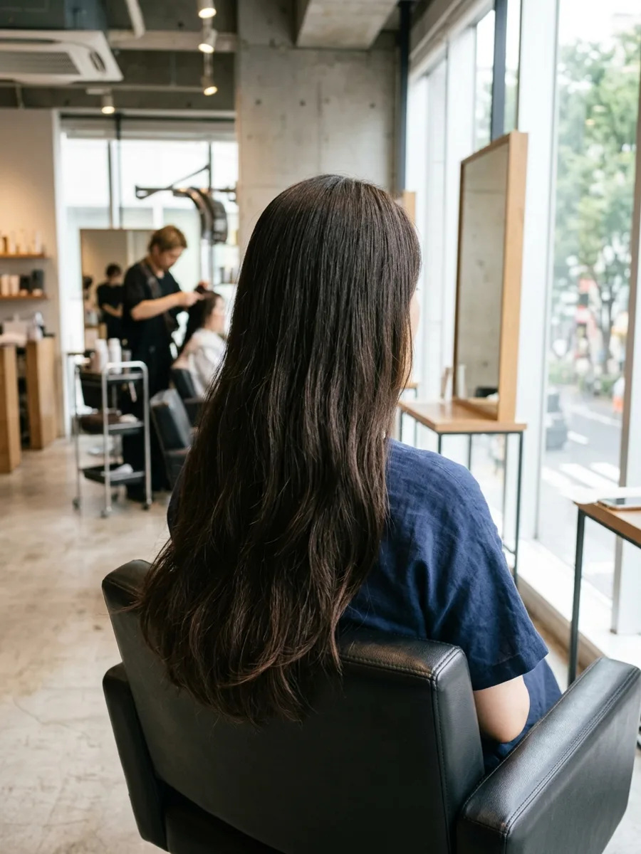 名取 コスタヘアー ナチュラルフェミニンロング - 後ろ姿