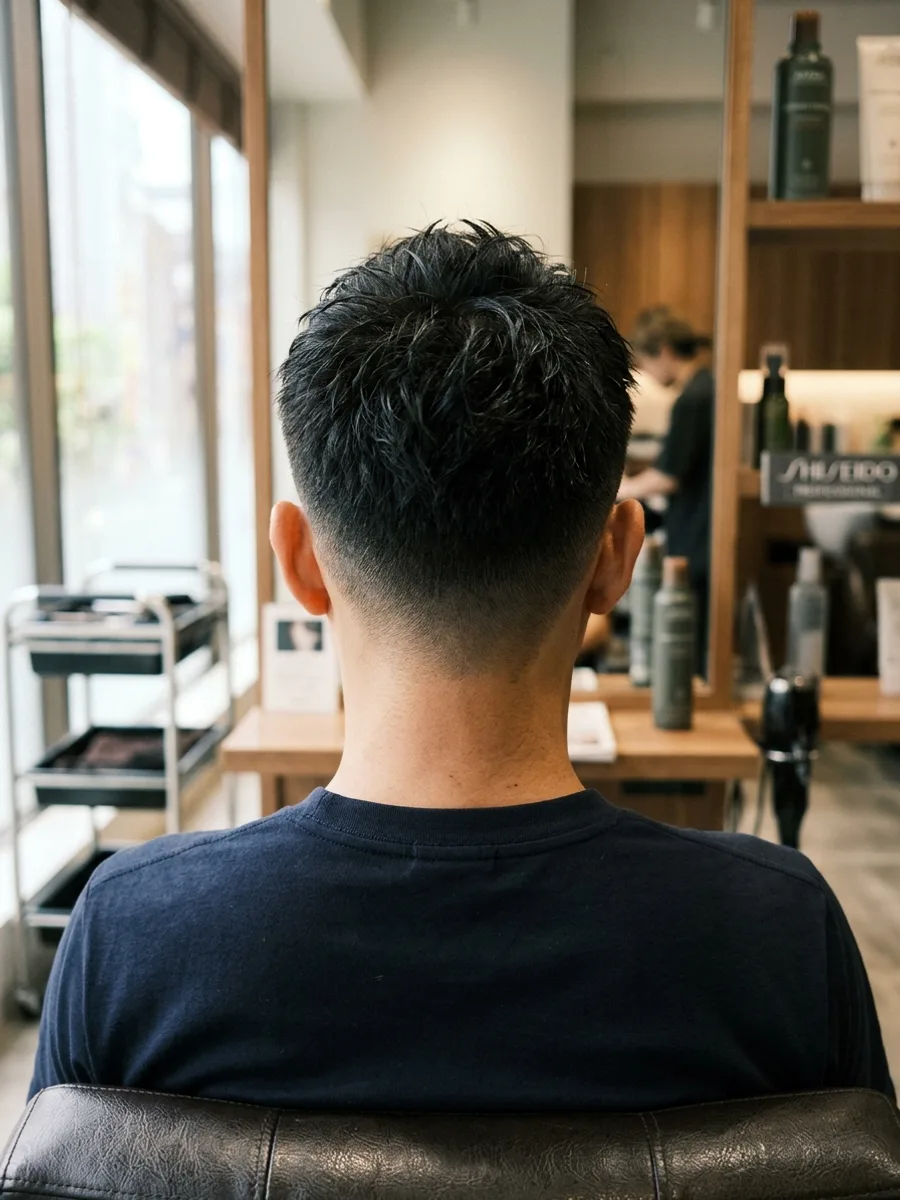 多賀城 コスタヘアー 丸みショート｜黄金ひし形シルエット - 後ろ姿
