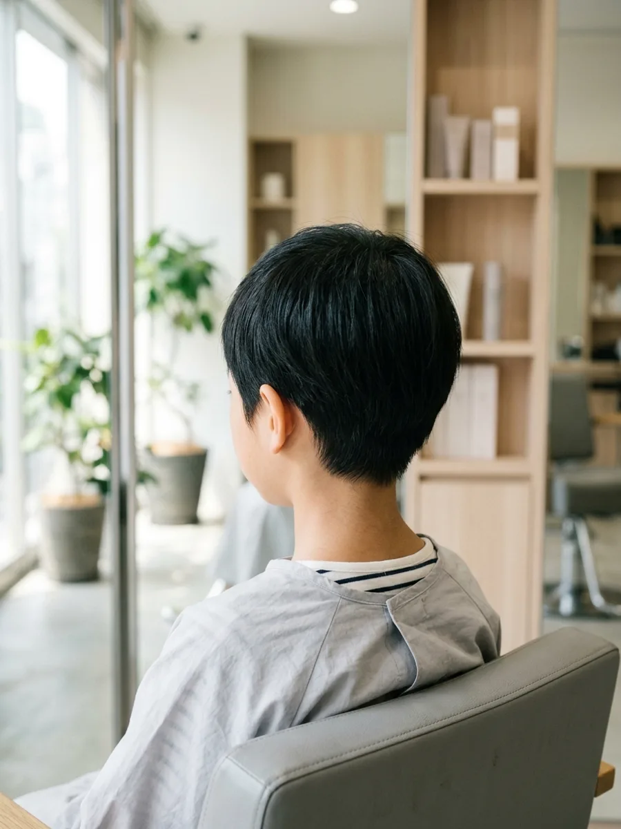 名取 コスタヘアー キッズショートヘア - 後ろ姿