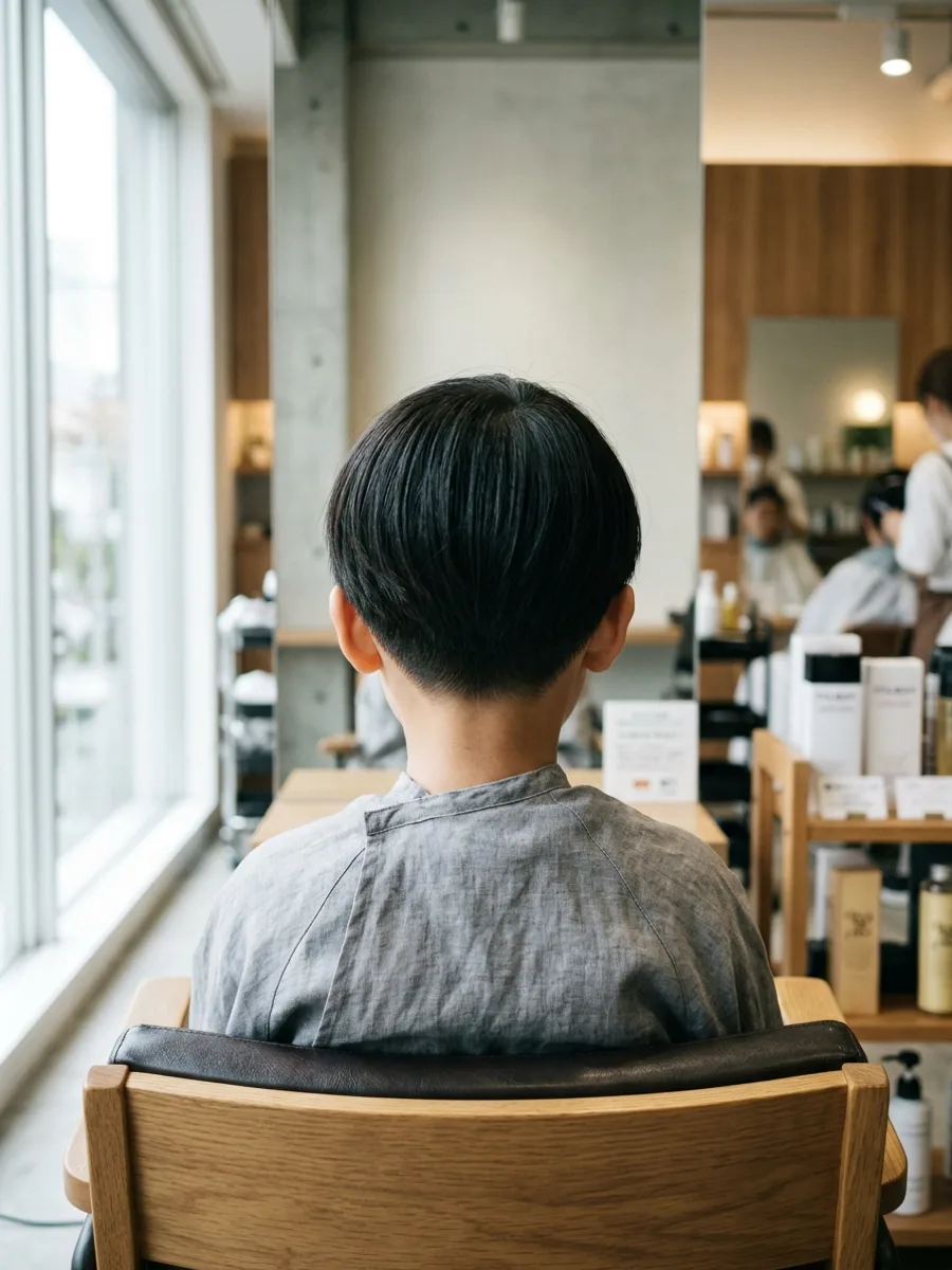 名取 コスタヘアー キッズかわいいショートスタイル - 後ろ姿