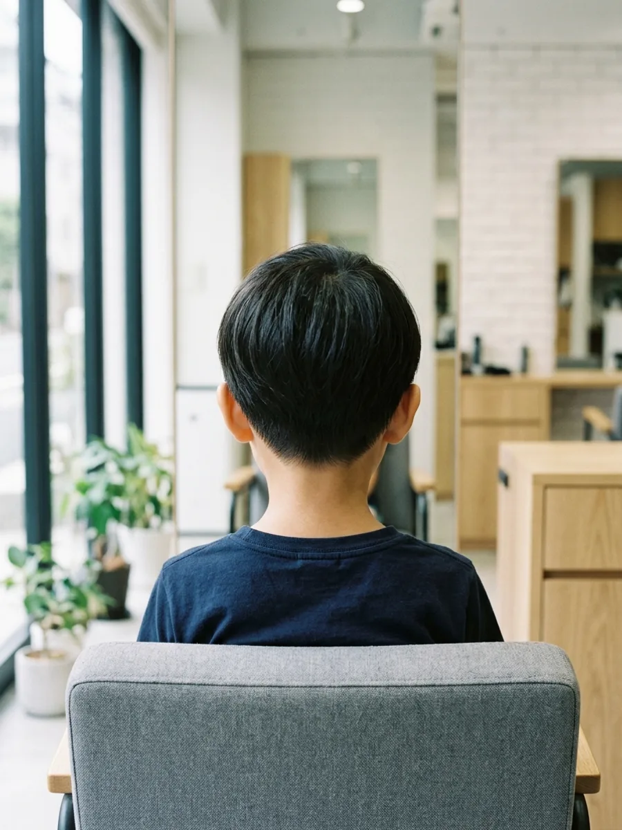 名取 コスタヘアー キッズかわいいショートスタイル - 後ろ姿