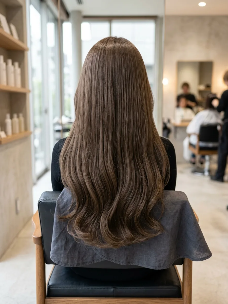 多賀城 コスタヘアー ツヤめくエイジングカラーロング - 後ろ姿
