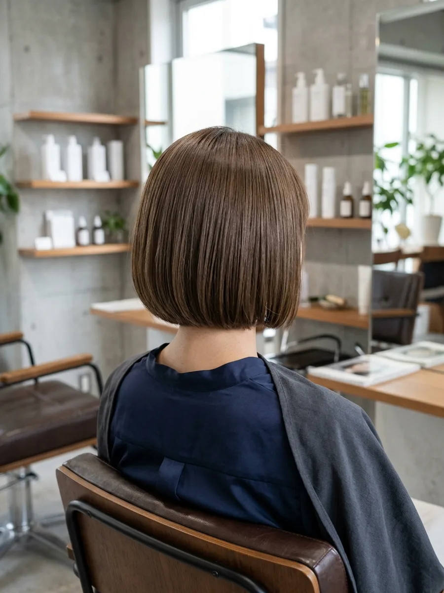 多賀城 コスタヘアー 大人ツヤボブカラー - 後ろ姿