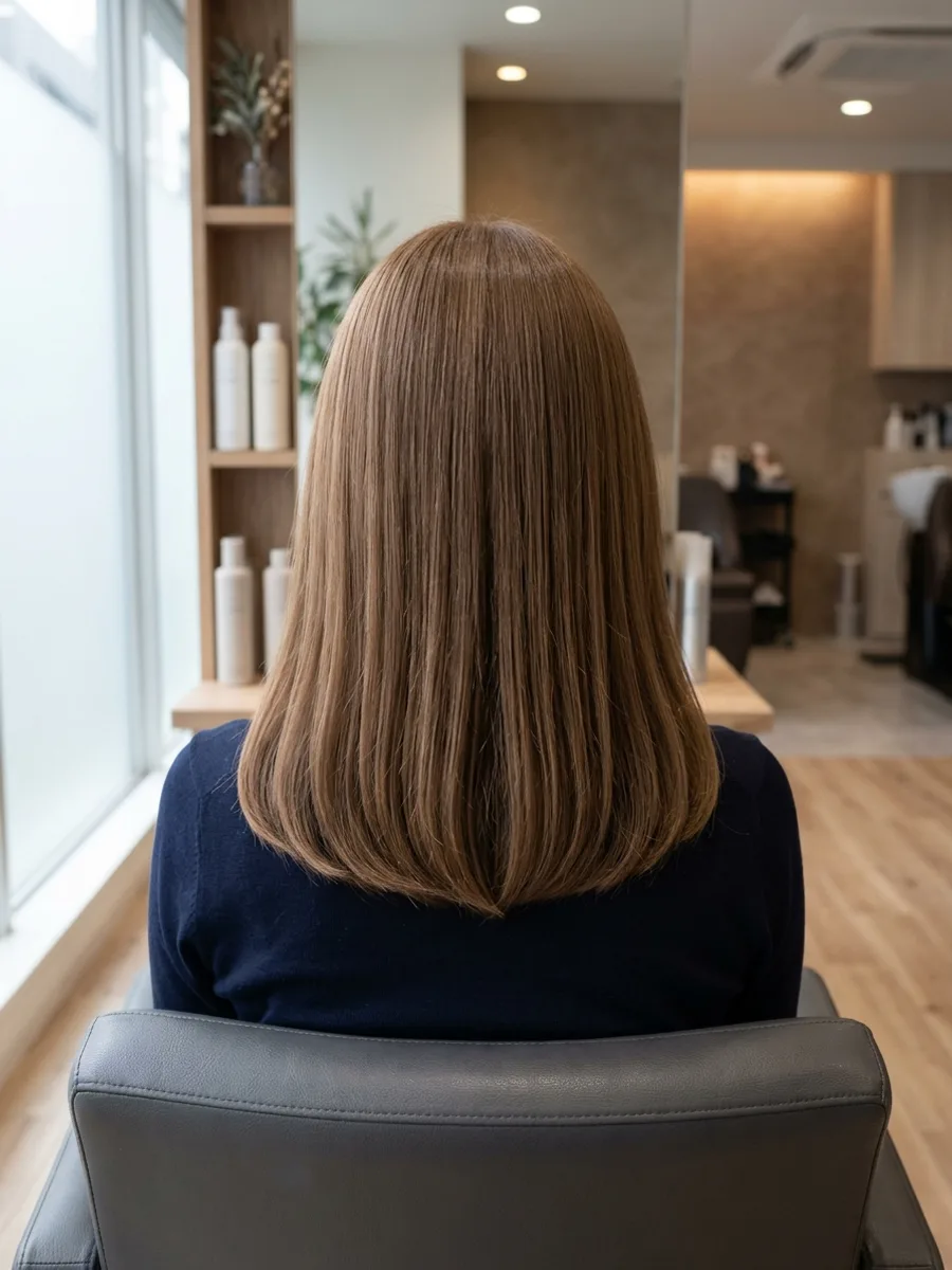 名取 コスタヘアー トレンドミディアムカラー - 後ろ姿